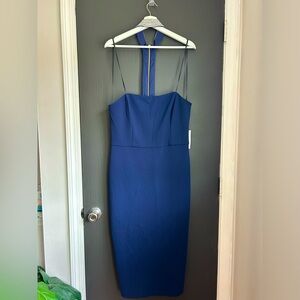 Women’s unique sexy navy dress with attached choker